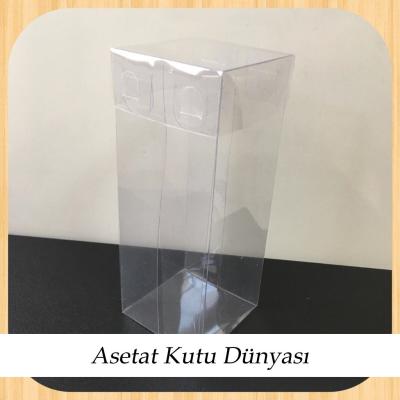 6x6x15.5 Ölçülü Asetat Kutu