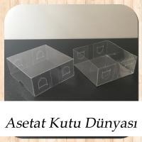 6x6x2.5 Ölçülü Asetat Kutu