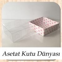 6x6x2.5 Pembe Puantiyeli Kutu