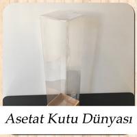6x6x25 Asetat, Tek Taraflı Kraft Karton Kutu