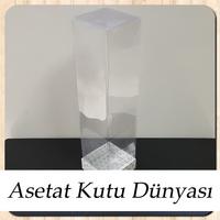 6x6x25 Mavi Puantiyeli Karton Kutu