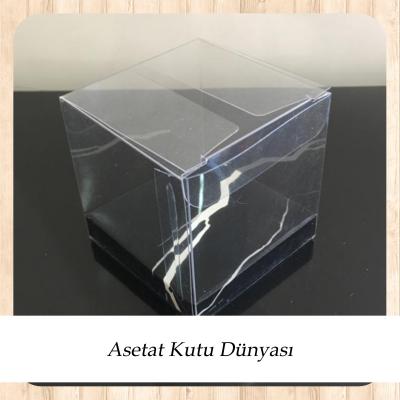 6x6x6 Altı Siyah Mermer Desen İç Yükseltici Karton Üstü Otomatik Kutu