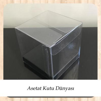 6x6x6 Altı Mat Siyah İç Yükseltici Karton Üstü Otomatik Kutu