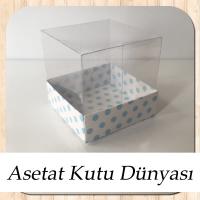 6x6x6 Mavi Puantiyeli Kutu