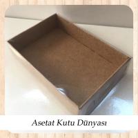 6x9x2 Altı Kraft Karton Üstü Asetat Kutu