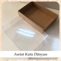 6x9x2 Altı Kraft Karton Üstü Asetat Kutu