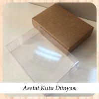 6x9x2 Altı Kraft Karton Üstü Asetat Kutu