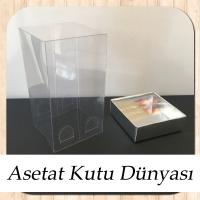 7x7x12 Asetat Tek Taraflı Gümüş Kutu