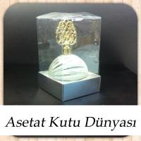 7x7x12 Asetat Tek Taraflı Gümüş Kutu