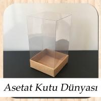 7x7x12 Asetat Tek Taraflı Kraft Kutu