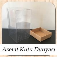 7x7x12 Asetat Tek Taraflı Kraft Kutu