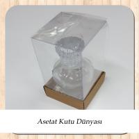 7x7x12 Asetat Tek Taraflı Kraft Kutu