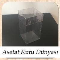 7x7x12 Ölçülü Asetat Kutu