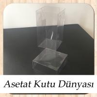 7x7x12 Ölçülü Asetat Kutu