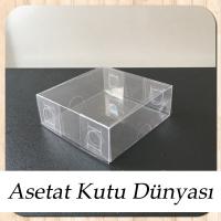 7x7x2.5 Ölçülü Asetat Kutu