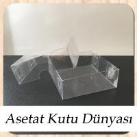 7x7x2.5 Ölçülü Asetat Kutu