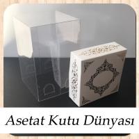 8x8x12 Asetat, Tek Taraflı Beyaz Üzerine Gold Saray Desenli Kutu