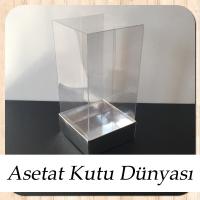 8x8x16 Asetat Tek Taraflı Gümüş Kutu