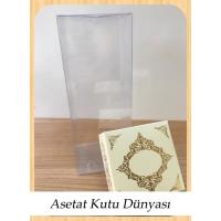 8x8x20 Asetat, Tek Taraflı Krem Üzerine Gold Saray Desenli Kutu