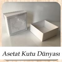 8x8x3.5 Beyaz Üzeri Gümüş Yaldız Baskılı Kilim Desenli Karton Kutu