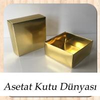8x8x3.5 Gold Komple Karton Kutu