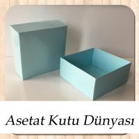 8x8x3.5 Mavi Komple Karton Kutu