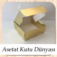 8x8x3 Gold Pencereli Karton Kutu