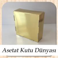 8x8x3 Gold Pencereli Karton Kutu