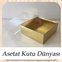 8x8x3 Gold Metalize Kutu