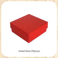 8x8x3 Kırmızı Komple Karton Kutu