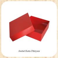8x8x3 Kırmızı Komple Karton Kutu