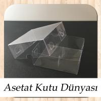8x8x3 Ölçülü Asetat Kutu