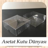 8x8x3 Ölçülü Asetat Kutu