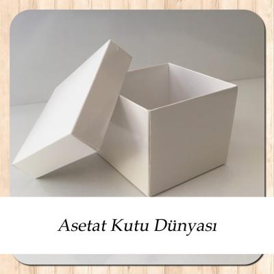 8x8x6.5 Beyaz Komple Karton Kutu