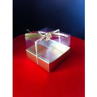 8x8x8 Altı Gold Metalize Karton Üstü Asetat Kutu