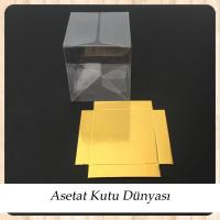 8x8x8 Altı Gold İç Yükseltici Karton Üstü Otomatik Kutu