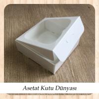 9x9x3 Beyaz Selefon Pencereli Karton Kutu