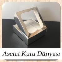 9x9x3 Gümüş Pencereli Karton Kutu