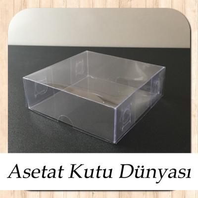 9x9x3 Ölçülü Asetat Kutu