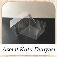 9x9x4 Ölçülü Asetat Kutu