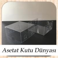 9x9x4 Ölçülü Asetat Kutu